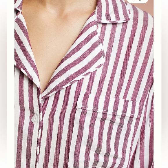 Rails Acadia Striped oversized Sleep Shirt - Picture 2 of 11